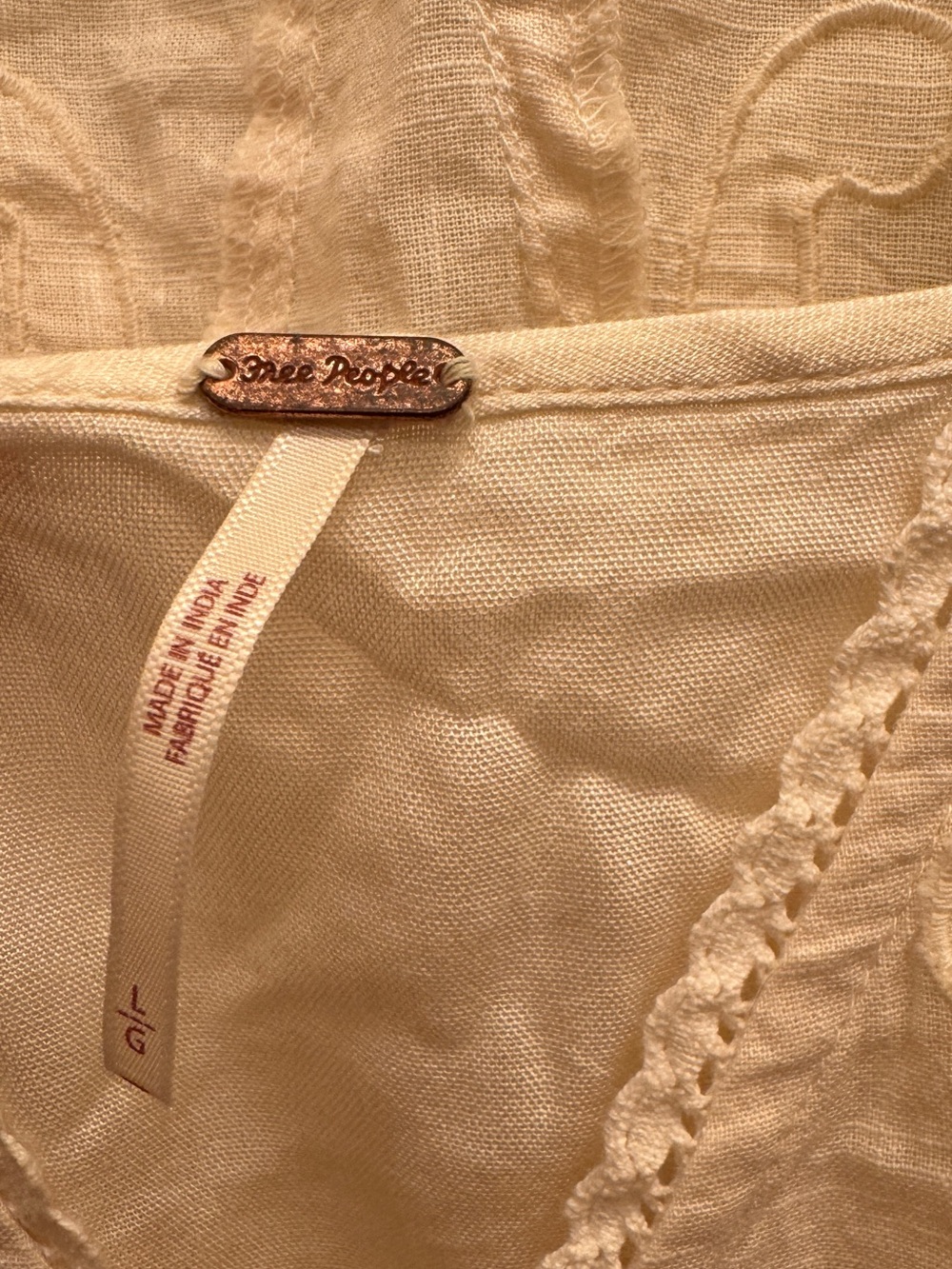 Free People Cream Serenity Mini Dress - Picture 4 of 4